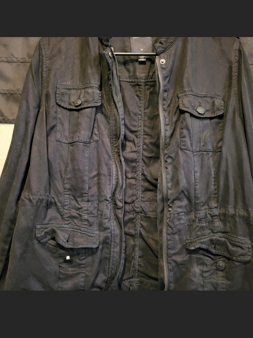 True Religion Black Military Field Jacket